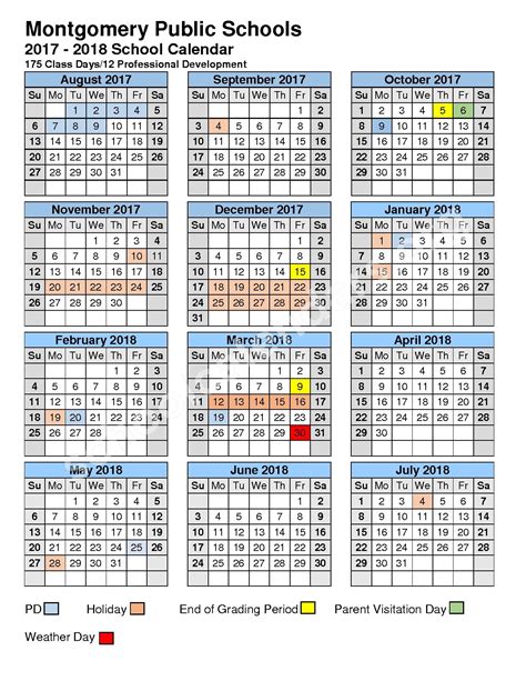 Mcps Calendar 2017 2018
